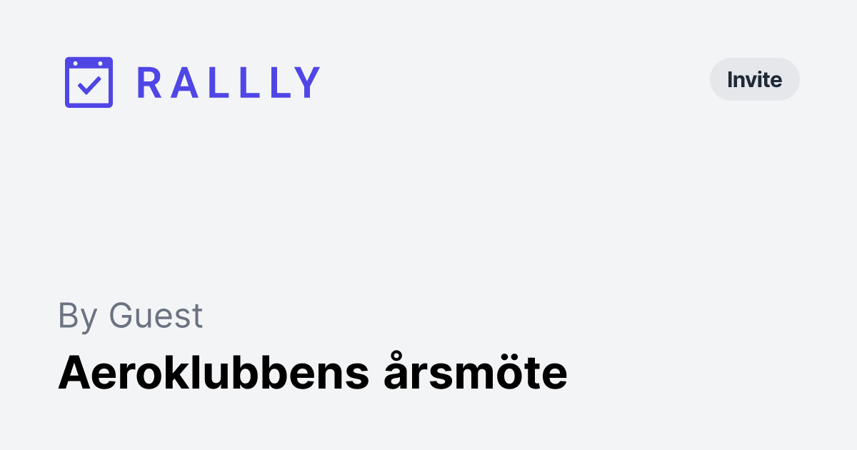 Aeroklubbens årsmöte