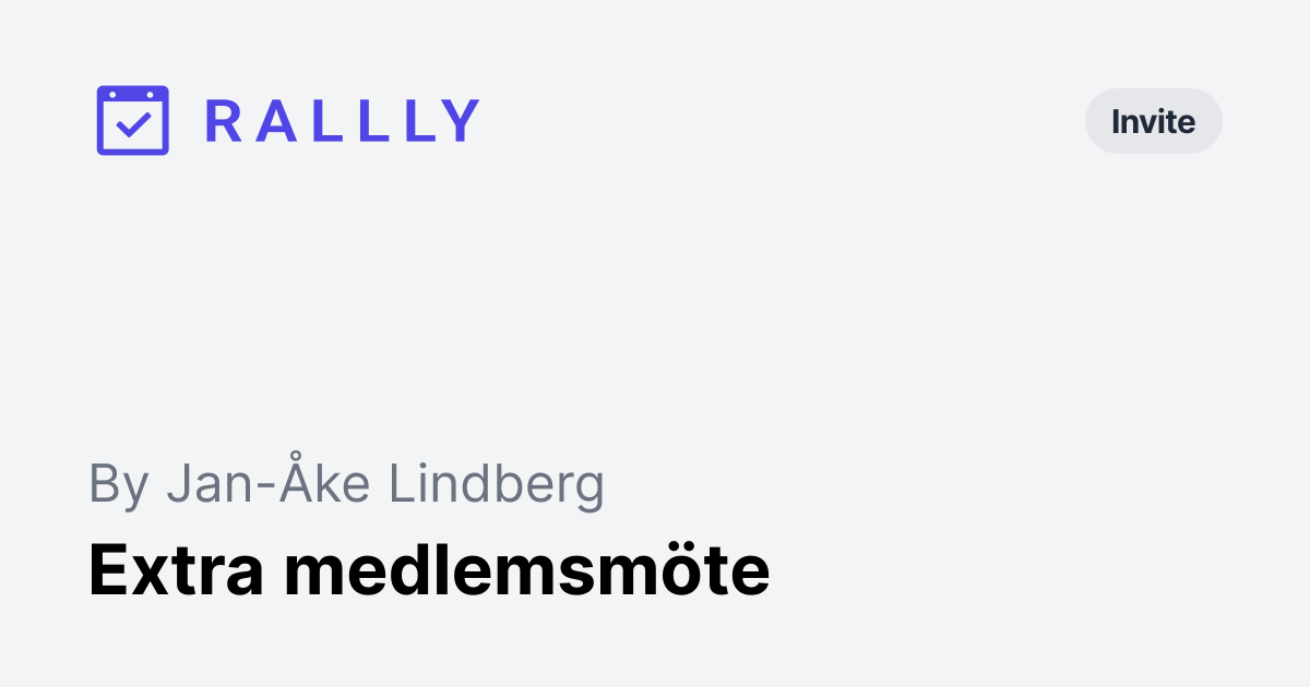 Extra medlemsmöte