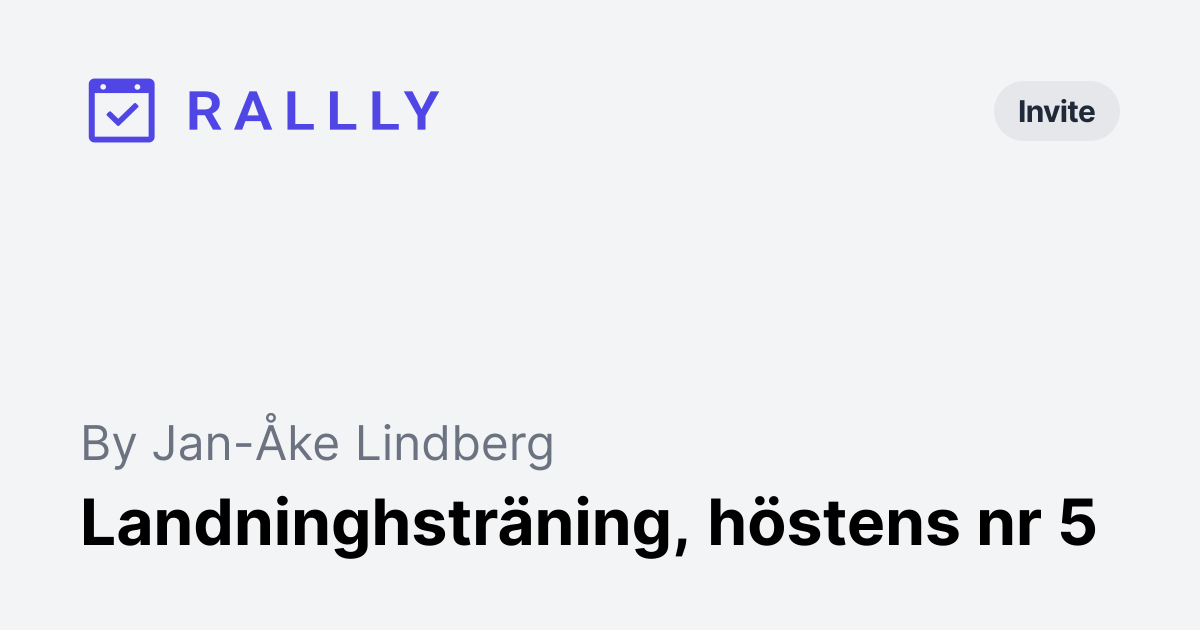 Landninghsträning, höstens nr 5